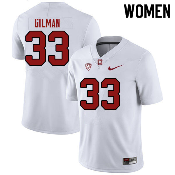 Women #33 Alaka'i Gilman Stanford Cardinal College Football Jerseys Sale-White